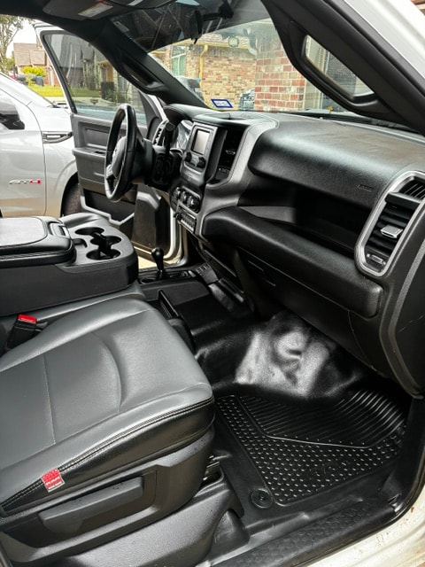 Vehicle interior after detailing