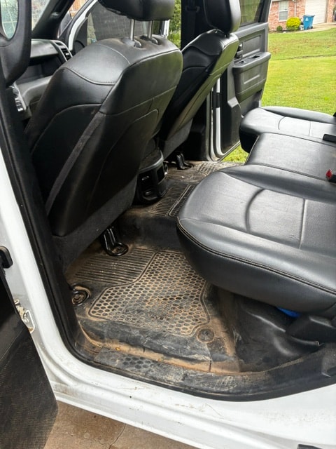 Vehicle interior before detailing