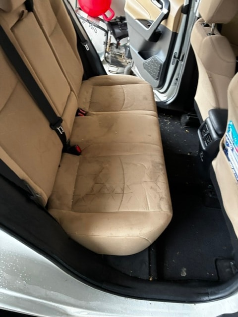 Toyota RAV4 interior before detail — rear seat side